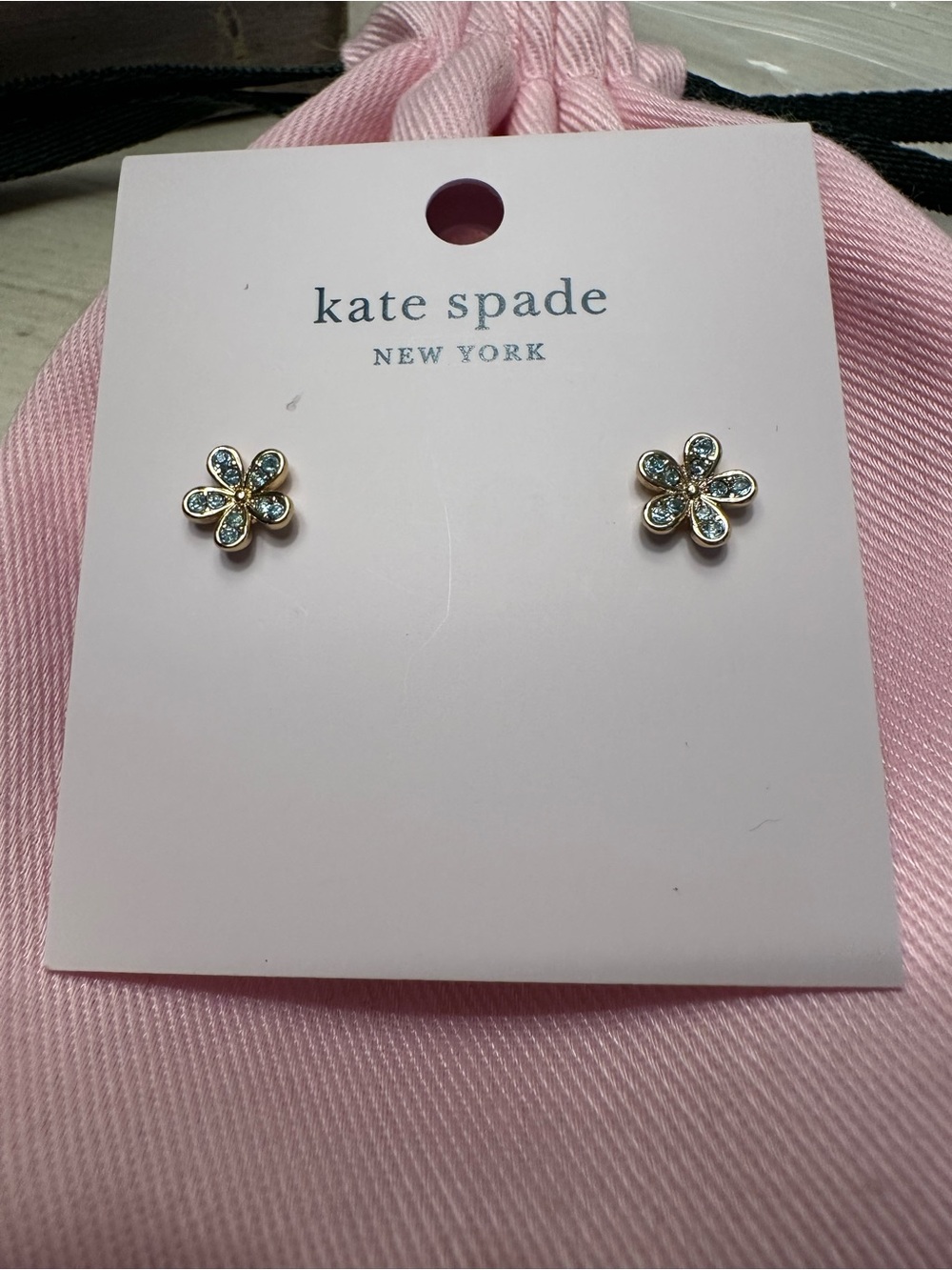 Kate Spade Aquamarine Gleaming Garden Flower Stud Earrings - Picture 6 of 7